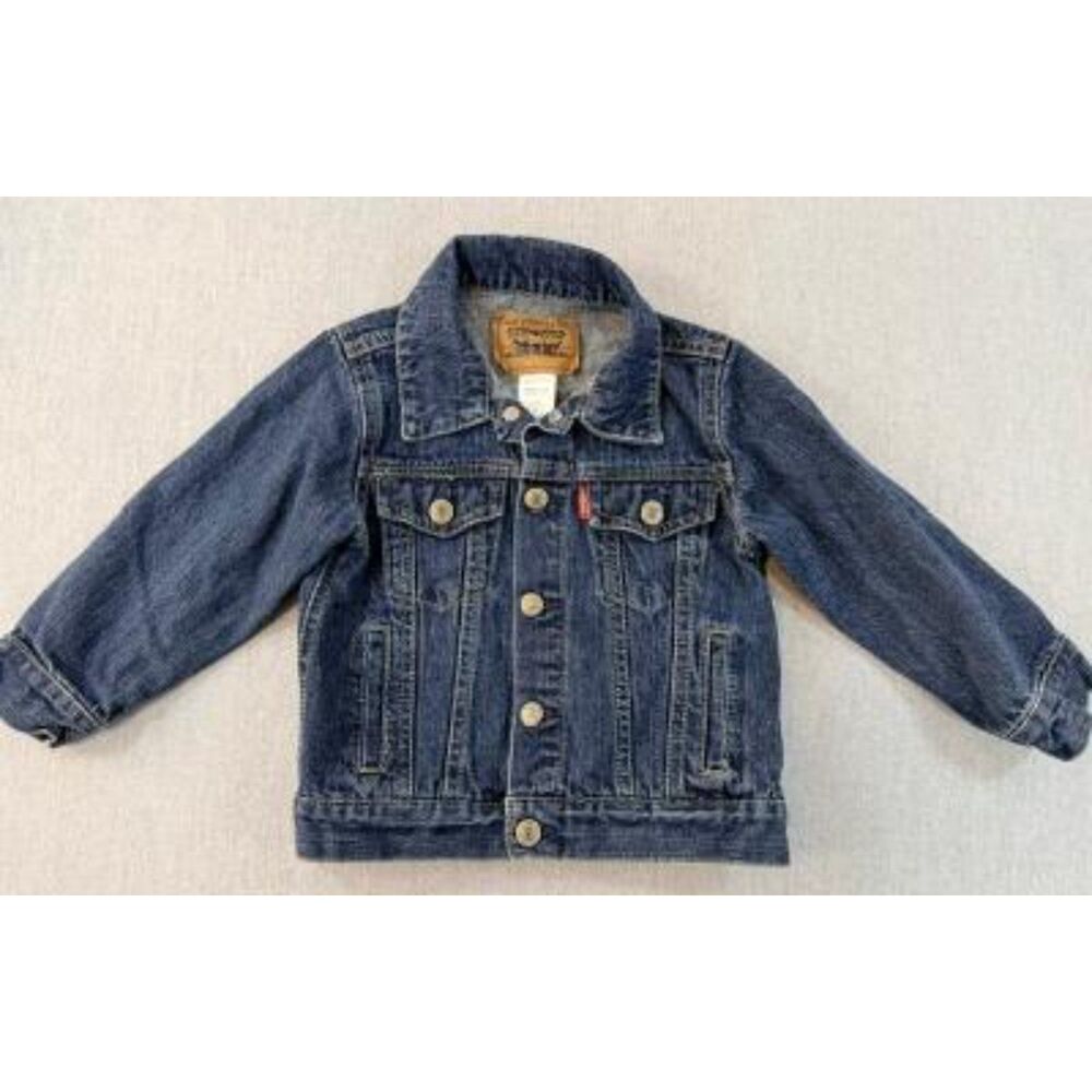 Levi Strauss Denim Jean Jacket Kids 3T Trucker Button Up Blue Classic